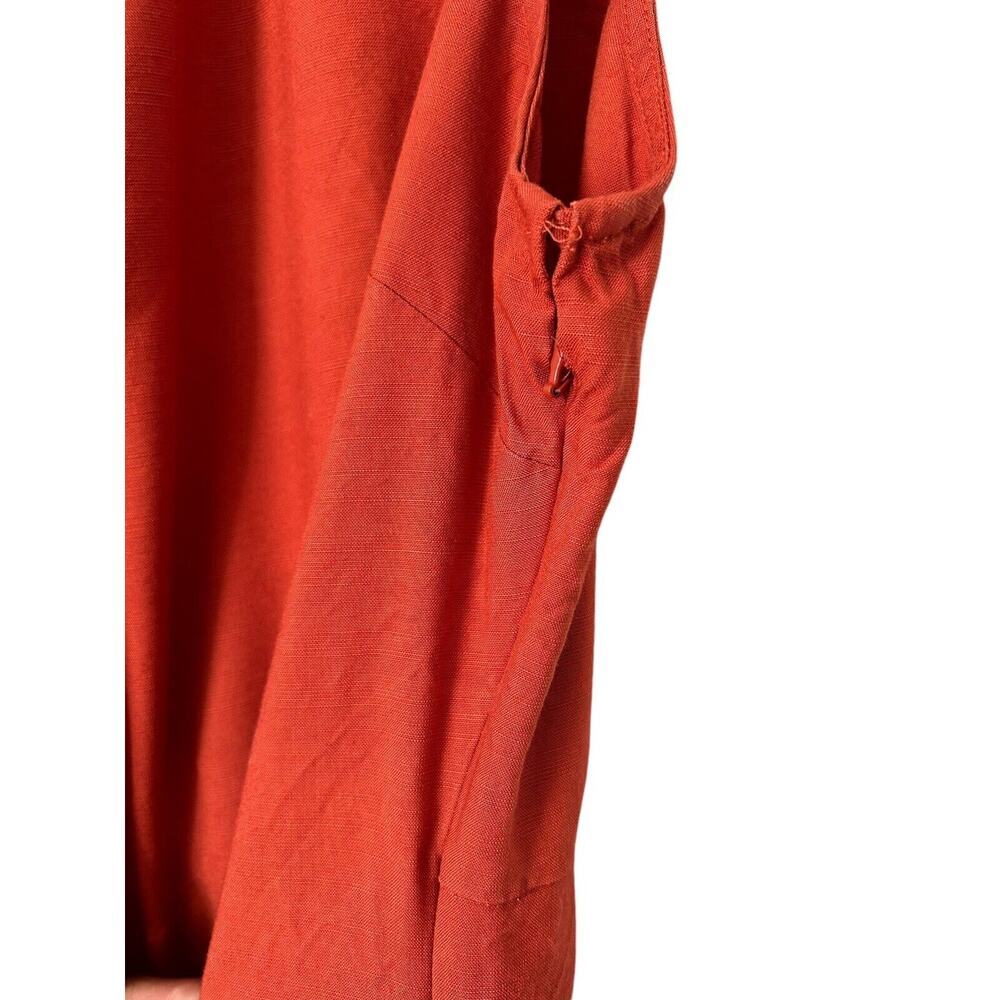 Ann Taylor Dress Womens Size 10 Cranberry Sleeveless Faux Wrap Casual Midi - Picture 4 of 14